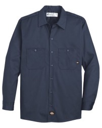 Dickies L307T Industrial Cotton Long Sleeve Work Shirt - Tall Sizes