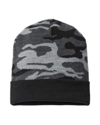 CAP AMERICA RKC12 USA-Made Camo Cuffed Beanie