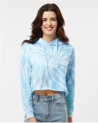 Colortone 8333 Women's Tie-Dyed Crop Hooded Sweatshirt
