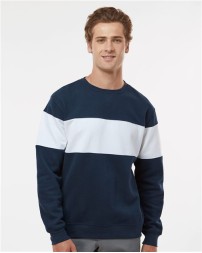 J. America 8646 Varsity Fleece Crewneck Sweatshirt
