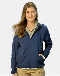 Nautica N17927 Women's Stillwater Hooded Windbreaker