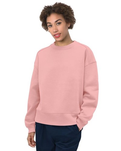 Bayside 7702 Women's USA-Made Fleece Crewneck Sweatshirt
