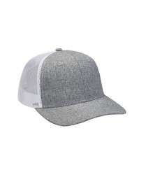 Adams Headwear PV102 Heather Woven/Soft Mesh Trucker Style Cap