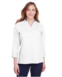 Devon & Jones DG560W Women's Crown Collection® Stretch Broadcloth Three-Quarter Sleeve Blouse
