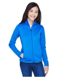 Devon & Jones DG796W Women's Newbury Colorblock Mélange Fleece Full-Zip Jacket