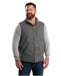 Berne Apparel V818 Men's Heartland Sherpa-Lined Washed Duck Vest