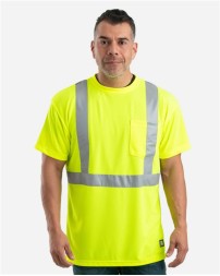 Berne Apparel HVK012T Men's Tall Hi-Vis Class 2 Performance T-Shirt