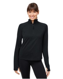 Glyder PDP8023 Women's Marbled Jersey Fairway Quarter-Zip Pullover