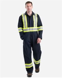 Berne Apparel HVC250 Men's Safety Striped Unlined Coverall