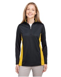Harriton M786W Women's Flash Snag Protection Plus IL Colorblock Quarter-Zip Pullover