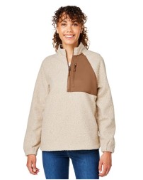 North End NE713W Women's Aura Sweater Fleece Quarter-Zip Pullover