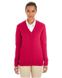 Harriton M425W Women's Pilbloc V-Neck Button Cardigan Sweater