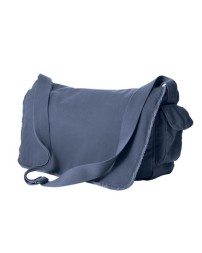 Authentic Pigment 1908 Pigment-Dyed Raw Edge Messenger Bag