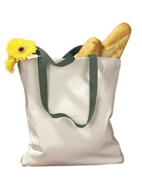 BAGedge BE010 Canvas Tote with Contrast-Color Handles
