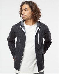 Independent Trading Co. AFX90UNZ Lightweight Full-Zip Hooded Sweatshirt