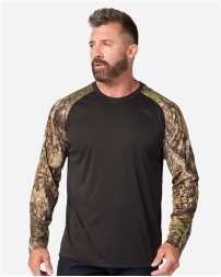 RealTree RT3104 Unisex Realtree Performance Colorblocked Long Sleeve T-Shirt