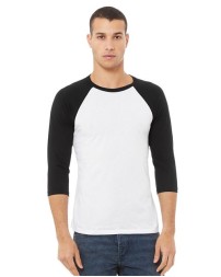 BELLA + CANVAS 3200 Three-Quarter Sleeve Baseball Tee
