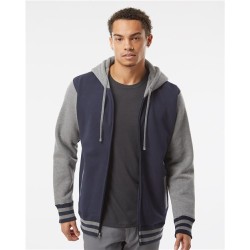 Independent Trading Co. IND45UVZ Heavyweight Varsity Full-Zip Hooded Sweatshirt