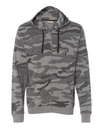 Burnside 8615 Camo Full-Zip Hooded Sweatshirt