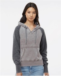 J. America 8926 Women's Zen Fleece Raglan Hooded Sweatshirt