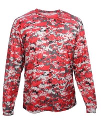 Badger 2184 Youth Digital Camo Long Sleeve T-Shirt