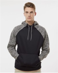 J. America 8612 Colorblocked Cosmic Fleece Hooded Sweatshirt