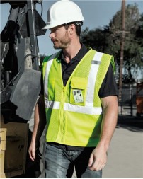 Kishigo 1532 Clear ID Vest with Zipper Closure