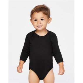 Rabbit Skins 4411 Infant Long Sleeve Baby Rib Bodysuit