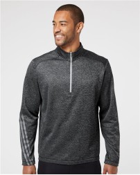Adidas A284 Brushed Terry Heathered Quarter-Zip Pullover