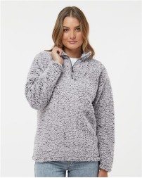 J. America 8451 Women’s Epic Sherpa Quarter-Zip Pullover