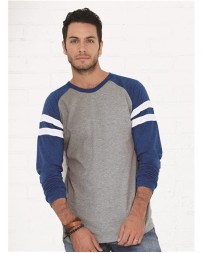 LAT 6934 Fine Jersey Mash Up Long Sleeve Tee