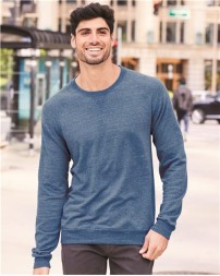 JERZEES 91MR Snow Heather French Terry Crewneck Sweatshirt