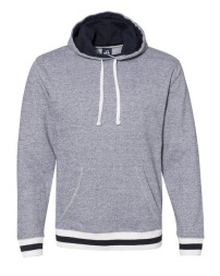 J. America 8701 Peppered Fleece Lapover Hooded Sweatshirt