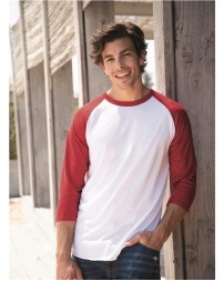 JERZEES 560RR Premium Blend Ringspun Three-Quarter Sleeve Raglan Baseball T-Shirt