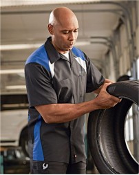 Red Kap SY28 Tri-Color Short Sleeve Shop Shirt