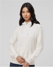 J. America 8694 Women’s French Terry Sport Lace Scuba Hooded Pullover