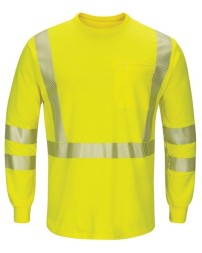 Bulwark SMK8T Hi-Visibility Lightweight Long Sleeve T-Shirt - Tall Sizes
