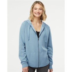 Independent Trading Co. PRM2500Z Women's California Wave Wash Full-Zip Hooded Sweatshirt
