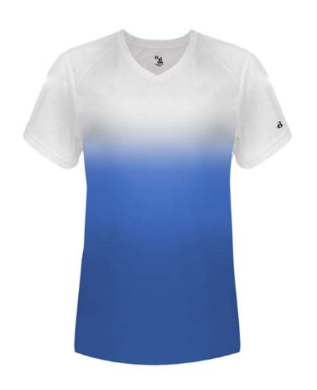 Badger Women s VNeck Ombre TShirt 4207 Women s VNeck TShirt with Ombre Design