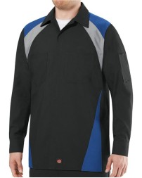 Red Kap SY18T Long Sleeve Tri-Color Shop Shirt - Tall Sizes