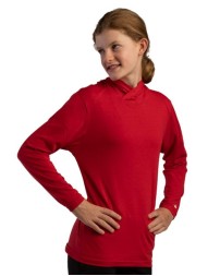 Badger 2905 Youth Tri-Blend Surplice Hooded Long Sleeve T-Shirt