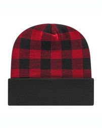 CAP AMERICA RKP12 USA-Made Plaid Beanie