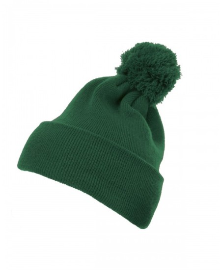 1501P Yupoong Cuffed Knit Beanie with Pom Pom Hat