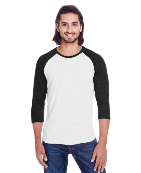 Threadfast Apparel 302G Unisex Triblend Three-Quarter Sleeve Raglan