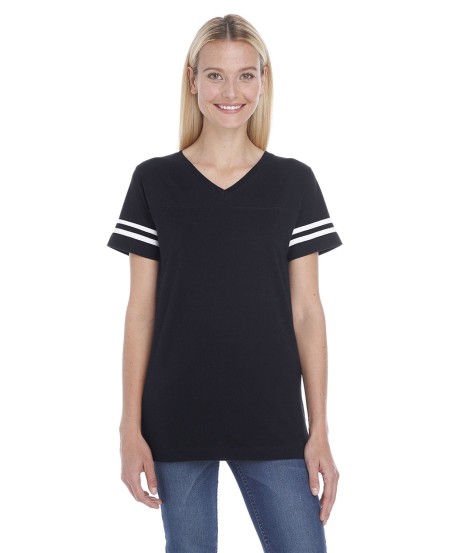 Live and Tell by LAT 3537 Ladies' Football T-Shirt