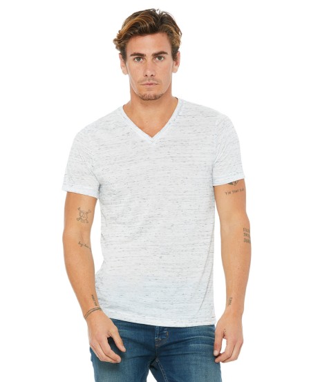 Bella  Canvas 3655C Unisex Textured Jersey V-Neck T-Shirt