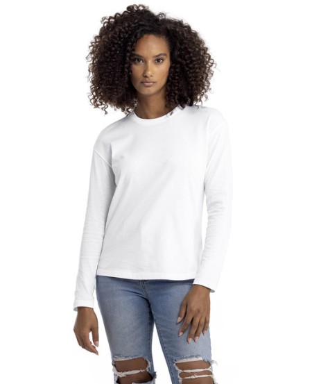 3911NL Next Level Apparel Ladies  Relaxed Long Sleeve T Shirt