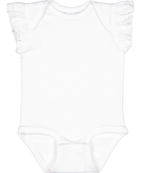 Rabbit Skins 4439 Infant Flutter Sleeve Bodysuit