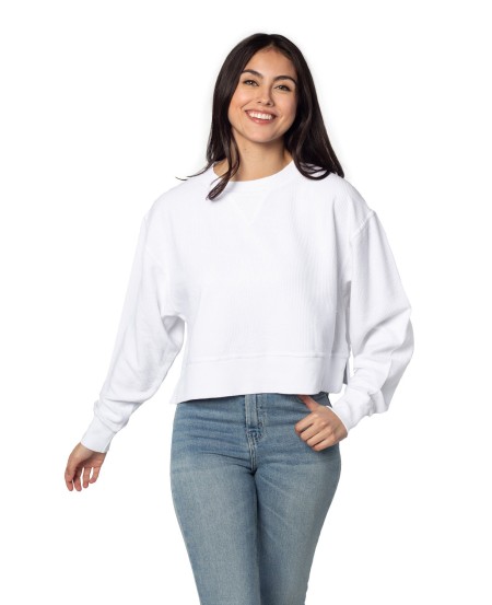 chicka-d 470 Ladies' Corded Boxy Pullover