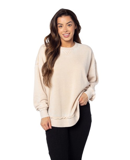 chicka-d 480 Ladies' Burnout Campus Pullover